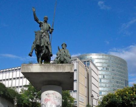 Don Quijote y Sancho Panza en Bruselas