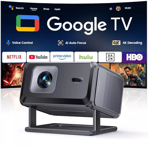 Proyector 4K (Google TV/Official Apps/Auto Focus/Keyston) Proyector Portatil App Integrada