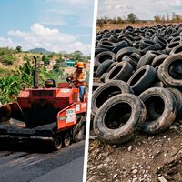 Enterrar 20,000 llantas usadas debajo del asfalto: el descubrimiento de unos ingenieros para combatir las heladas y el lodo