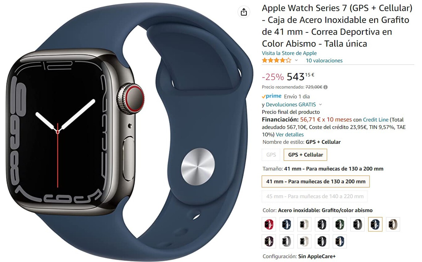 El mejor reloj de Apple baja casi 200 euros y cae a precio de aluminio ...