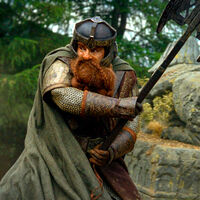 En El Señor de los Anillos, Gimli es famoso por usar un enorme hacha de doble hoja. Pues ese arma es robada