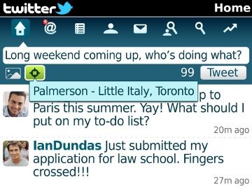 Twitter 1.1 para BlackBerry, ahora con geolocalización en tus tweets