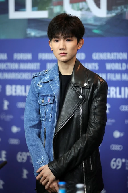 Yang Wuan Berlinale Red Carpet Biker Jacket Leather Denim 02