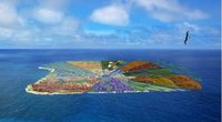 Una isla hecha de plástico reciclado