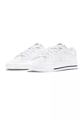 Nike Court Legacy Next Nature, Tennis Shoe Mujer, White/White-Black-Volt, 38 EU
