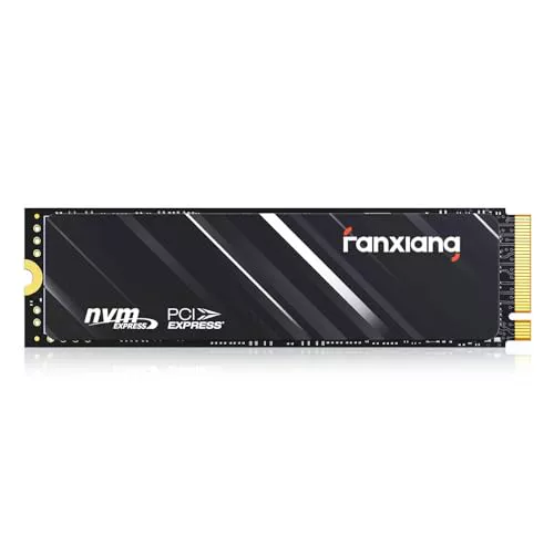 fanxiang SSD ps5 nvme 2TB SSD M.2 2TB Disco Duro ssd 2TB M.2 2280 (PCIe Gen4x4) QLC 3D Lectura 5200MB/s NAND SSD con Adhesivo de Enfriamiento de Grafeno, SSD Interno para Portátil, Escritorio -S690Q