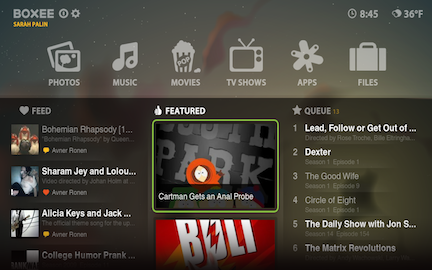 Primeras imágenes de Boxee Beta