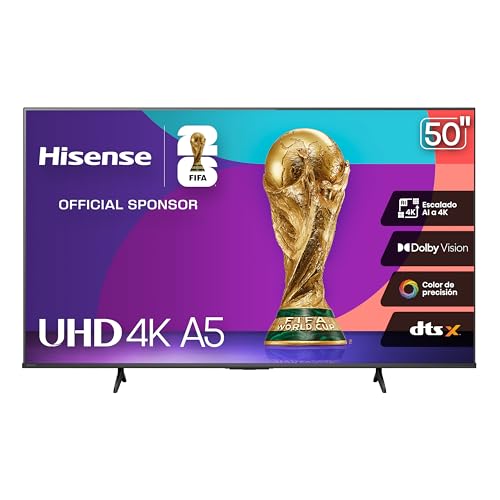 Hisense Television A5N (Modelo 2025) Pantalla Smart Vidaa TV UHD 4K,Control Remoto por Voz con Alexa, Dolby Vision
