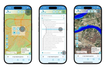 iPhoneの洪水マップ