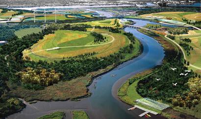 Representação do futuro Fresh Kills Park