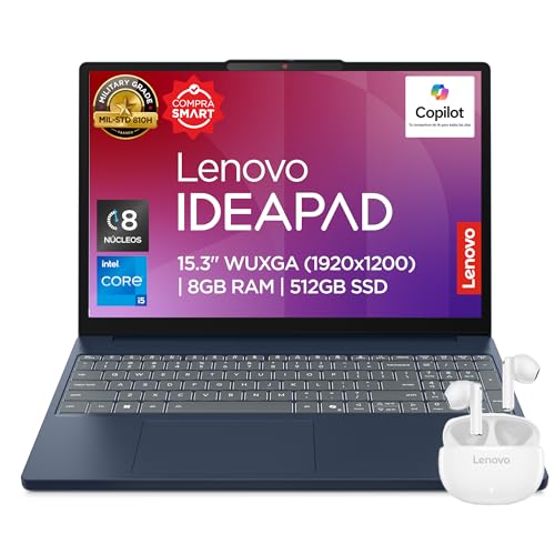 Lenovo Laptop y Audífonos | IdeaPad Slim 3 Intel Core i5 | 8GB RAM 512GB SSD | Audifonos E310 | Teclado en Español