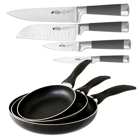 Set de sartenes San Ignacio y juego de utensilios de cocina rebajado en Amazon de 90,99 euros a sólo 37,21 euros y envío gratis