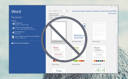 Cómo saltarse la pantalla de inicio en Office e ir directo a editar documentos