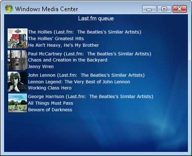 Escucha Last.fm desde el Media Center de Windows Vista con MceFM