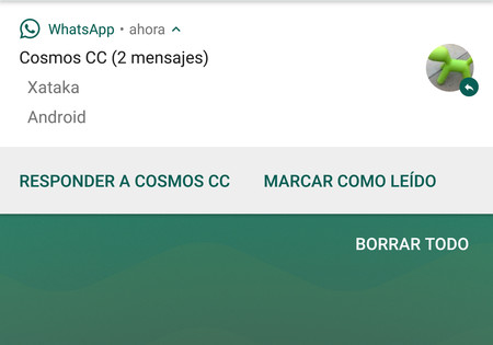 WhatsApp para Android ya te permite marcar como leído un mensaje desde la notificación