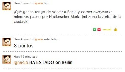 Páginas de destino en Diario del Viajero