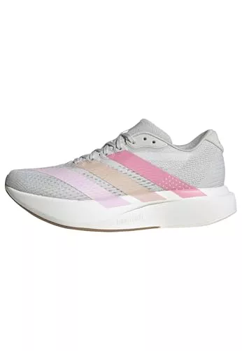 adidas Women's Adizero Pacer W Grey One/Bliss Pink/Core White 5 UK 38 EU