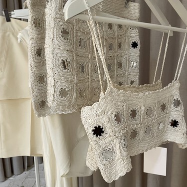 Parfois sorprende con este conjunto de crochet para las novias más rompedoras
