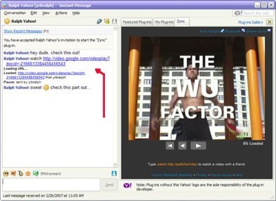 Zync permite ver vídeo sincronizado en Yahoo! Messenger