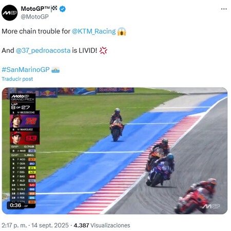 Acosta San Marino Motogp 2025