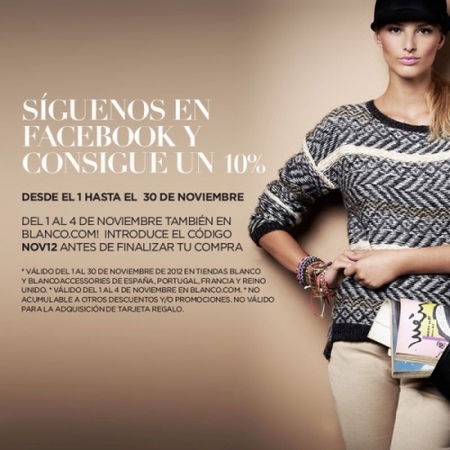 Blanco premia en Noviembre a sus seguidores en Facebook