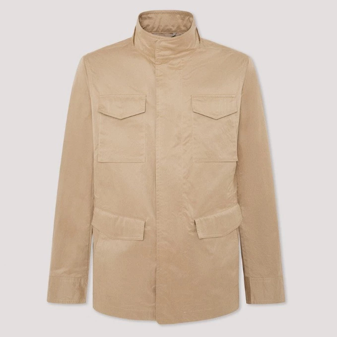 Hackett London Chaqueta de hombre multibolsillos impermeable