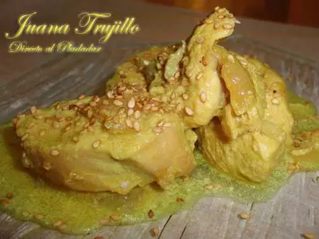 Pollo a la indiana. Receta