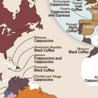 O tipo de café mais popular em cada país do mundo, compilado em um gráfico ilustrativo 