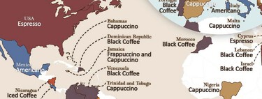 O tipo de café mais popular em cada país do mundo, compilado em um gráfico ilustrativo 