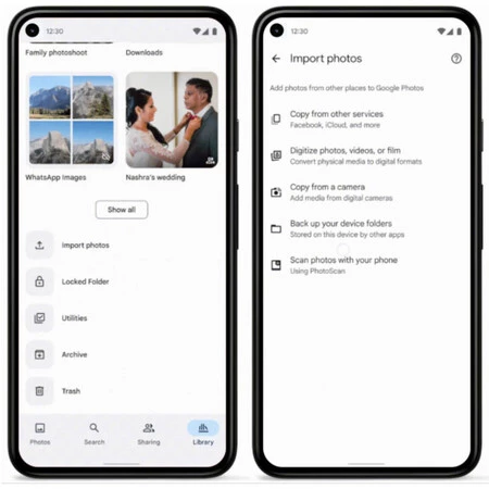 Google フォトのインポート