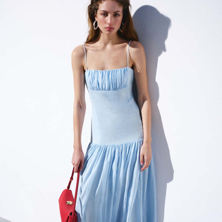 Selection
Vestido lino fruncido