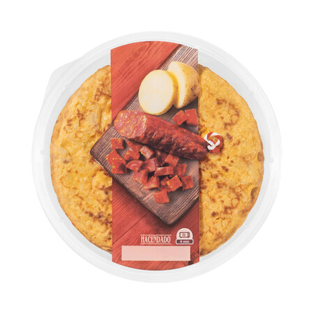 Tortilla De Patata Con Chorizo Hacendado Con Aceite De Oliva