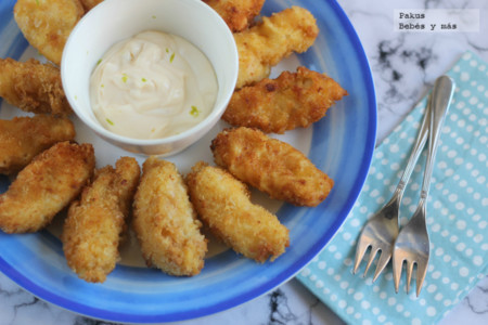 Fingers de rape con mayonesa de lima. Receta para disfrutar en familia