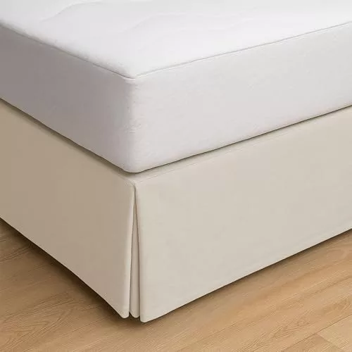 ECOMMERC3 | Cubre Canape Cama 140 Tamaño Faldon Cama 140X190/200 cm - Cubre Canape Color Marfil Ajuste Antideslizante y Transpirable 100% Made in Spain
