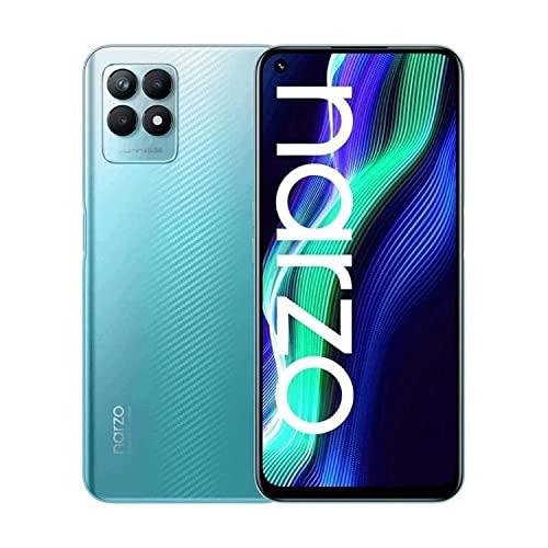 realme Narzo 50-4+128 GB Smartphone, Gran batería de 5000 mAh, Procesador Mediatek Helio G96, Pantalla ultra fluida de 120 Hz, Cámara triple de 50 MP con IA, Ranura para 3 tarjetas, Velocidad azul