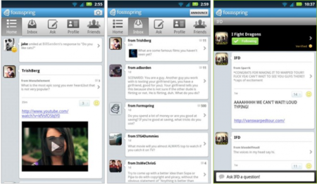 Formspring tiene su aplicación de Android, ahora podrás preguntar cosas sin sentido desde la comodidad de tu móvil