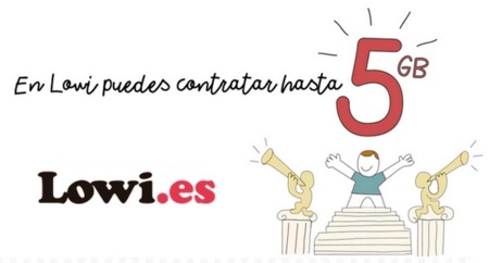 Lowi amplía la capacidad de su tarifa única hasta 5 GB