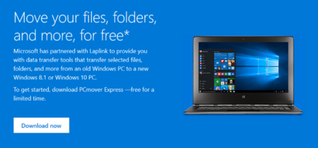 Microsoft facilita la migración a PCs con Windows 10 ofreciendo gratis PCmover Express