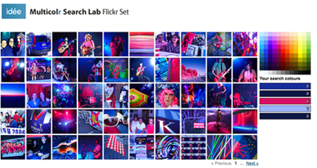 Multicolr busca en Flickr por colores