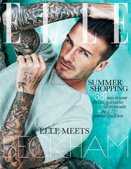 Gracias Elle por un machote de la talla de David Beckham