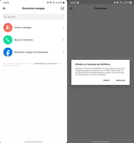TikTokの友達を探す、脆弱性が見つかったオプション