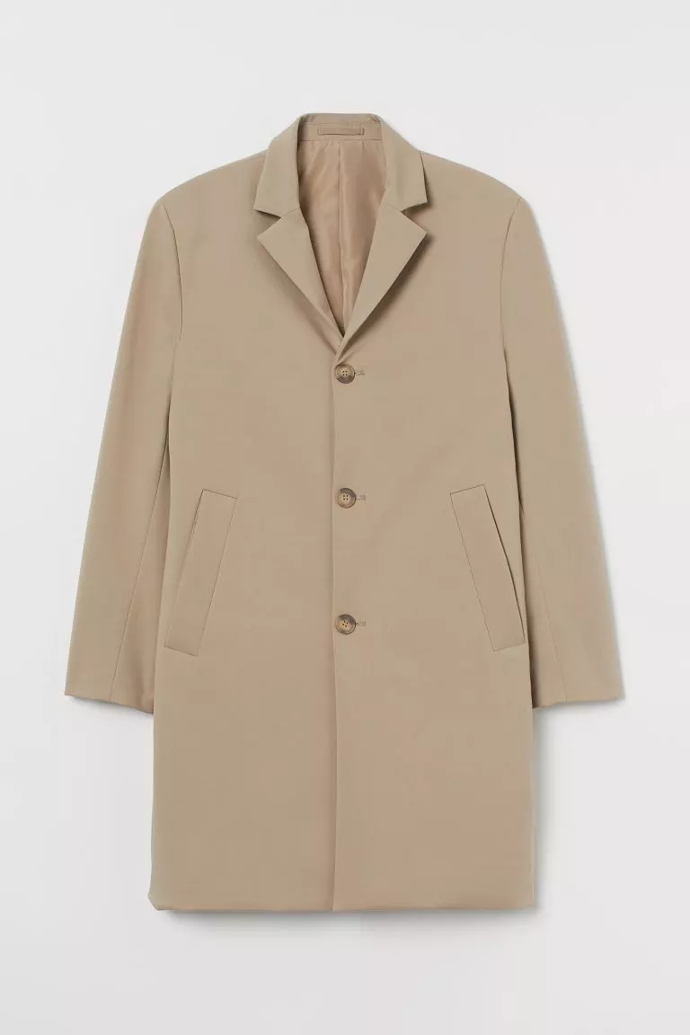 Abrigo de botonadura sencilla