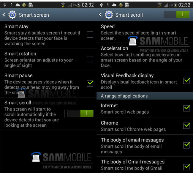 SmartScroll Galaxy S3