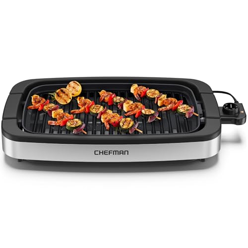 Chefman, parrilla eléctrica de interior sin humo