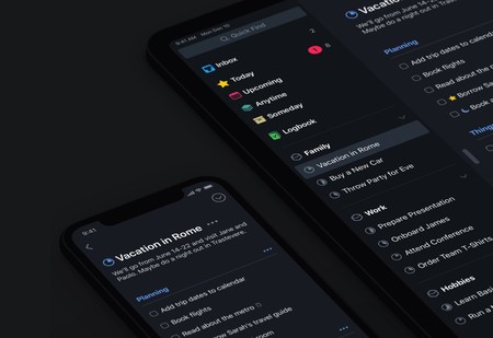 Things para iPhone y iPad ya dispone de modo oscuro gracias a su última actualización