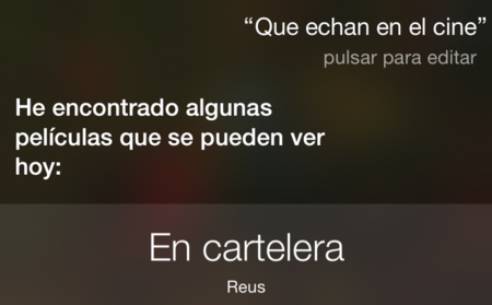 Siri ya es capaz de decirnos qué películas echan en los cines españoles