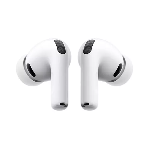 Apple AirPods Pro 3 Auriculares inalámbricos con cancelación Activa de Ruido, medición de frecuencia Cardiaca, Auriculares Bluetooth, Audio Espacial, Sonido de Alta fidelidad y Carga por USB-C
