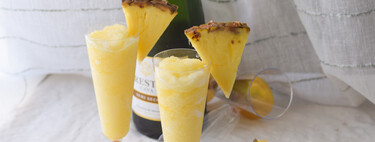 Sorbete de piña al cava, una receta facilísima para un postre festivo