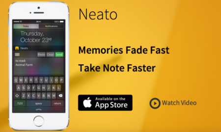 Neato es un widget para iOS con el que guardarás notas al vuelo