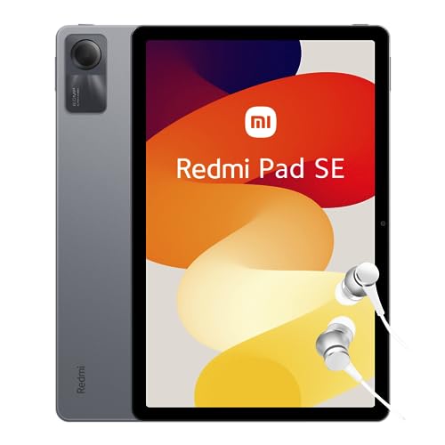 Xiaomi Redmi Pad SE Tablet de 11", WiFi, Pantalla FHD+ de 90Hz, 4GB de RAM, 128GB de ROM, Batería de 8000 mAh, Versión ES, Gris